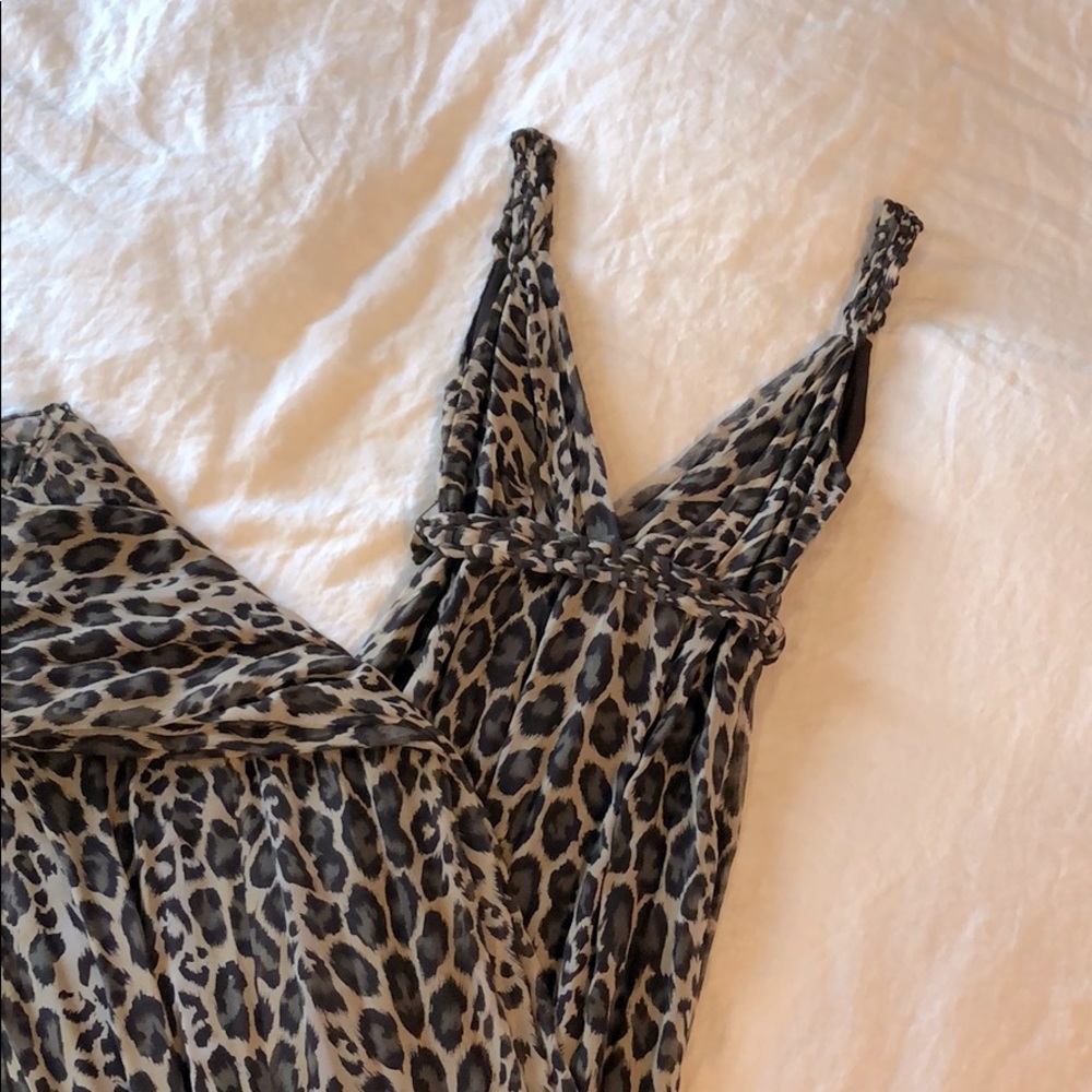 Long leopard maxi dress